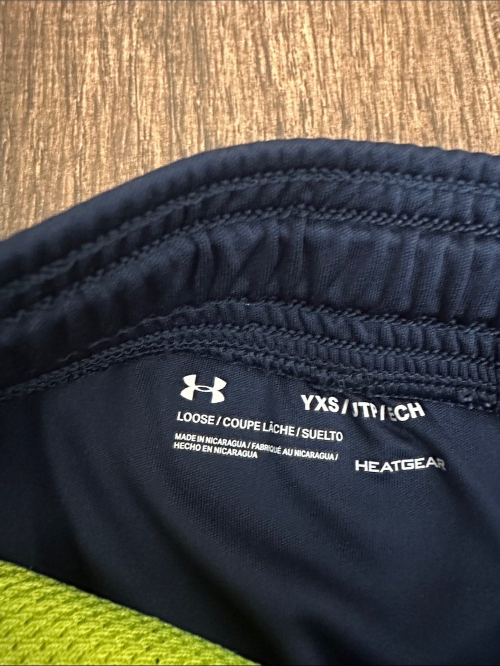Under Armour Blue & Navy Boys' Performance Shorts with Logo - Picture 3 of 11